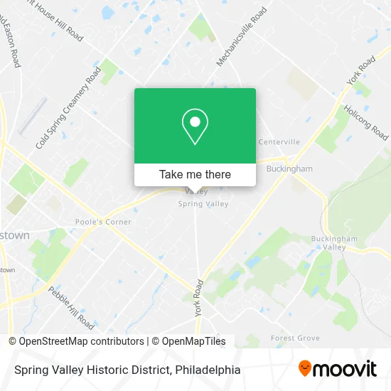 Spring Valley Historic District map