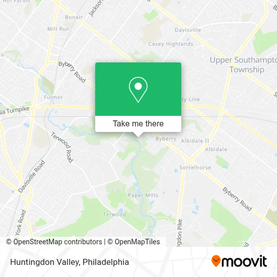 Huntingdon Valley map