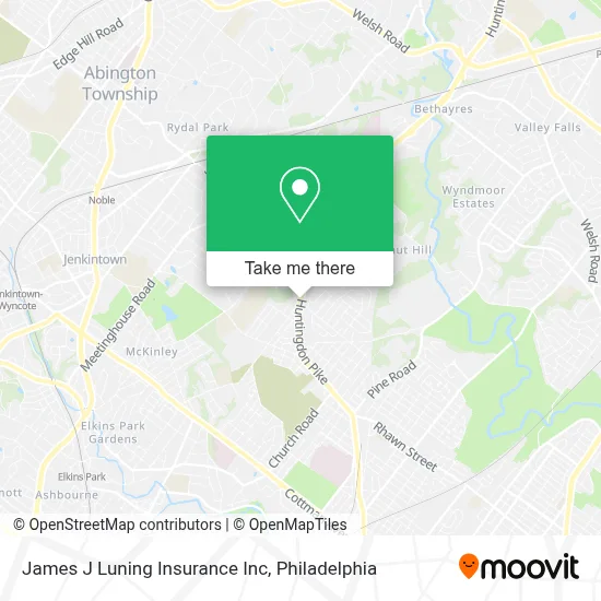 James J Luning Insurance Inc map