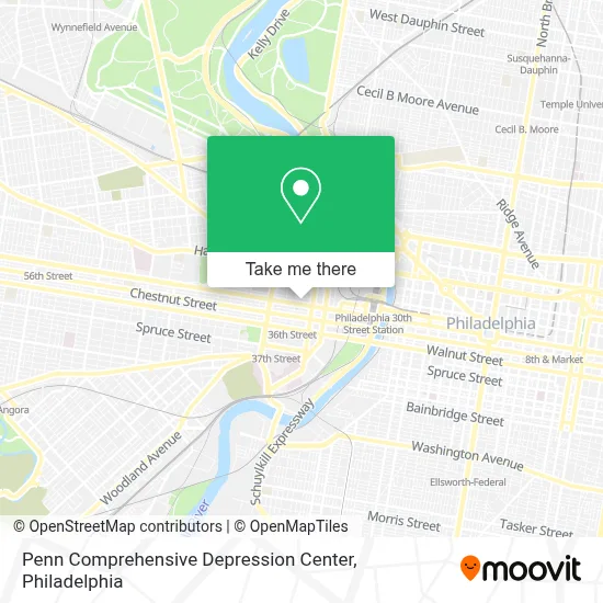 Penn Comprehensive Depression Center map