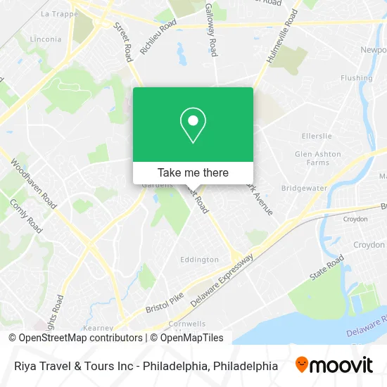 Riya Travel & Tours Inc - Philadelphia map
