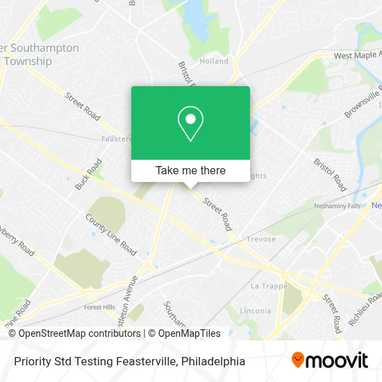 Priority Std Testing Feasterville map