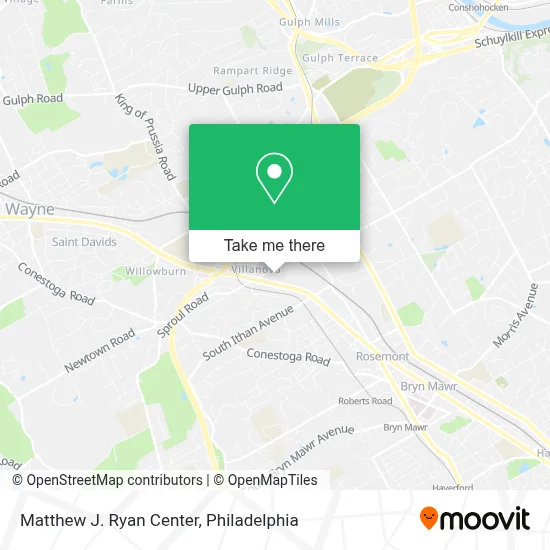 Matthew J. Ryan Center map
