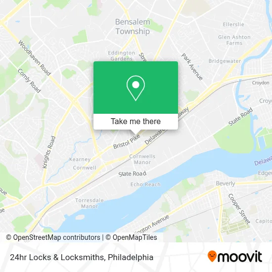 24hr Locks & Locksmiths map