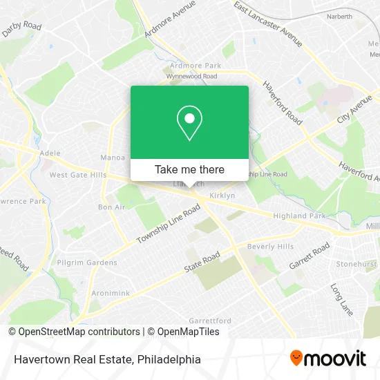 Havertown Real Estate map