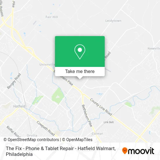 The Fix - Phone & Tablet Repair - Hatfield Walmart map