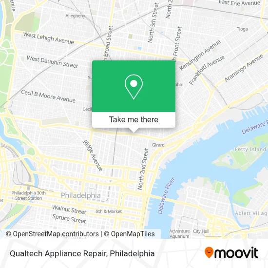 Qualtech Appliance Repair map