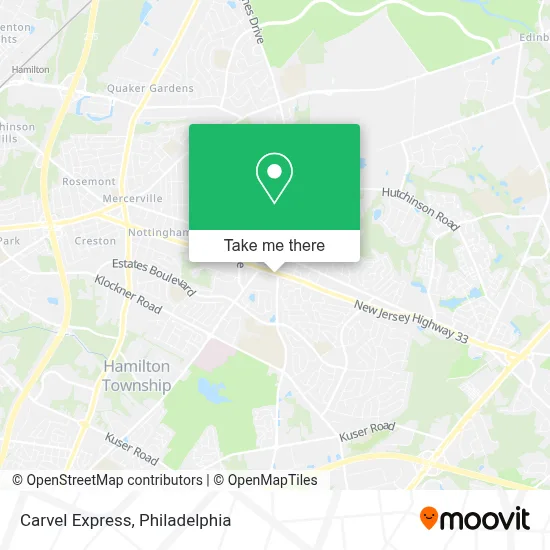 Carvel Express map