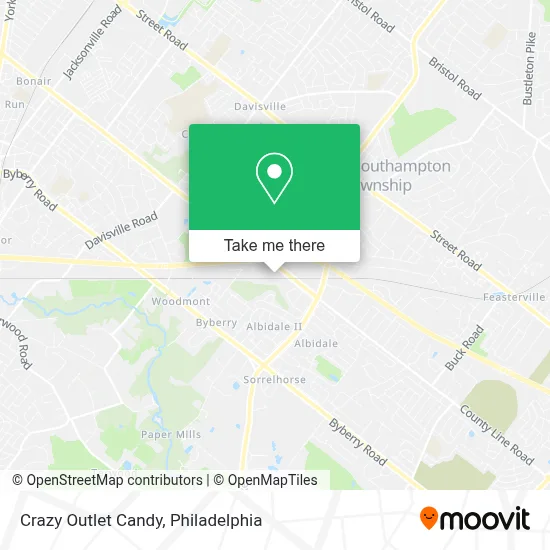 Crazy Outlet Candy map