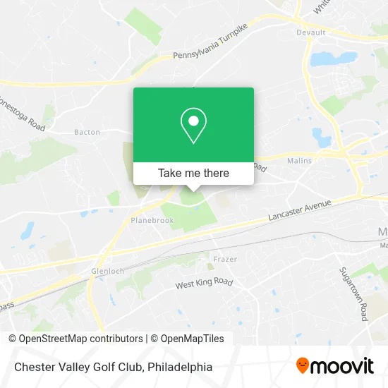 Chester Valley Golf Club map