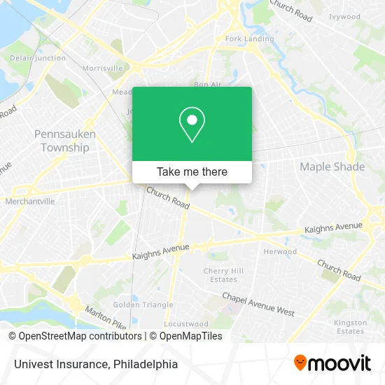 Univest Insurance map