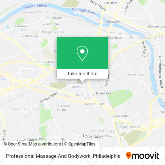 Professional Massage And Bodywork map
