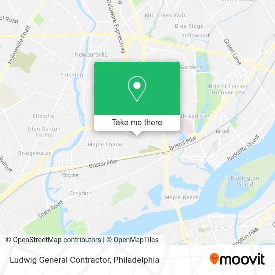 Ludwig General Contractor map