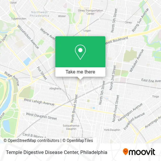 Temple Digestive Disease Center map