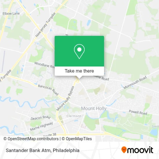 Santander Bank Atm map