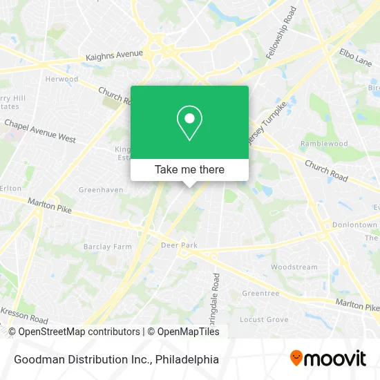 Goodman Distribution Inc. map