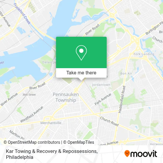 Kar Towing & Recovery & Repossessions map
