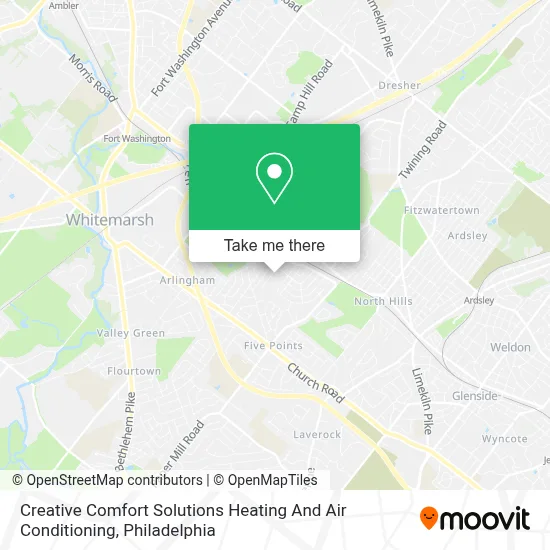 Creative Comfort Solutions Heating And Air Conditioning map