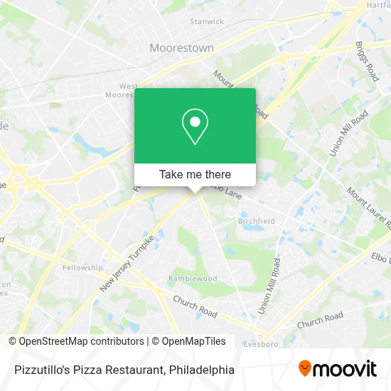 Pizzutillo's Pizza Restaurant map