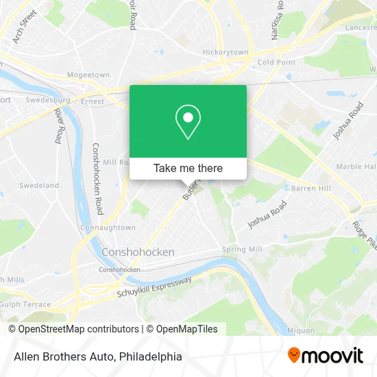 Allen Brothers Auto map
