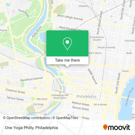 One Yoga Philly map