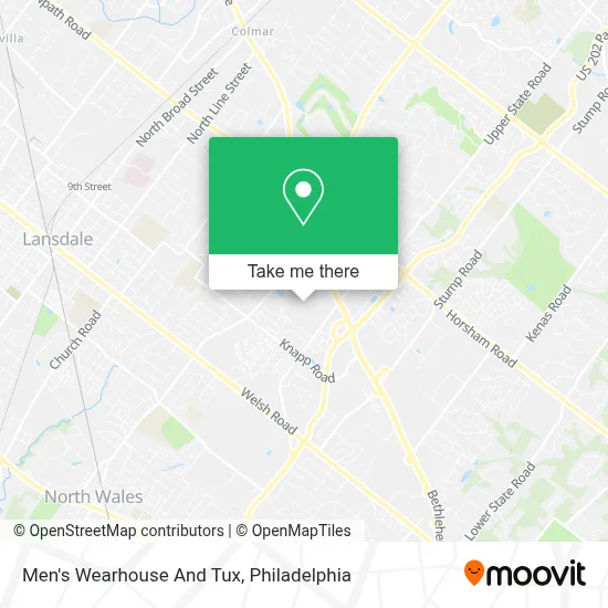 Men's Wearhouse And Tux map