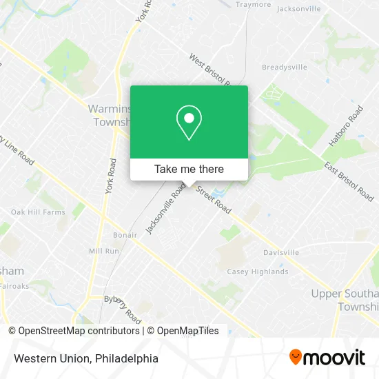 Western Union map