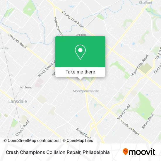 Crash Champions Collision Repair map