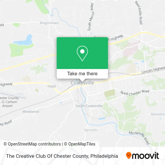 The Creative Club Of Chester County map