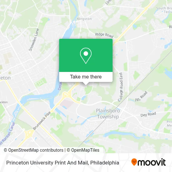 Princeton University Print And Mail map