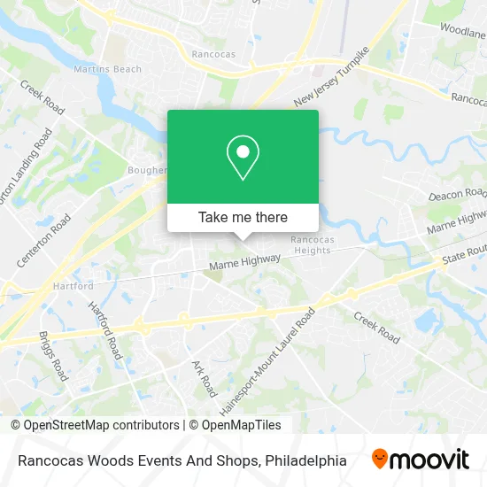 Rancocas Woods Events And Shops map