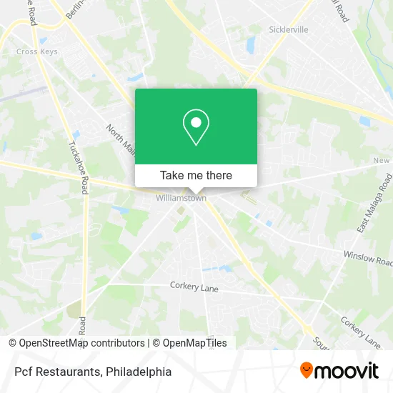 Pcf Restaurants map