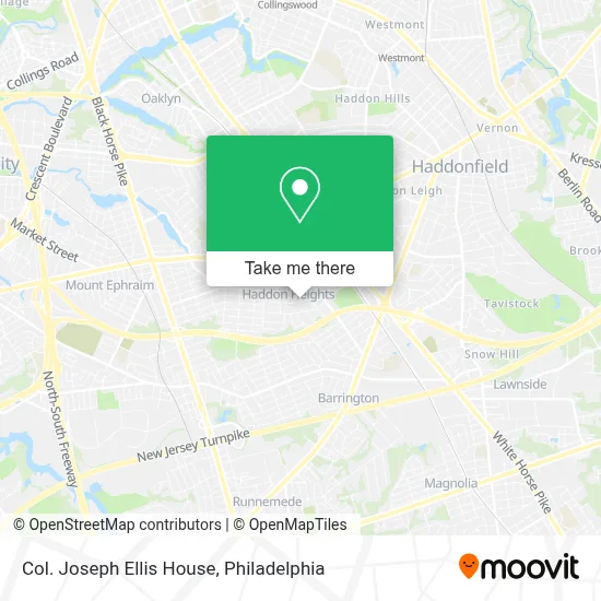 Col. Joseph Ellis House map