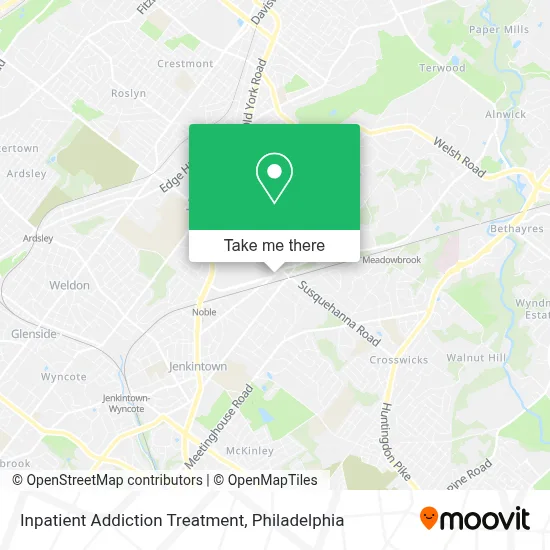 Inpatient Addiction Treatment map