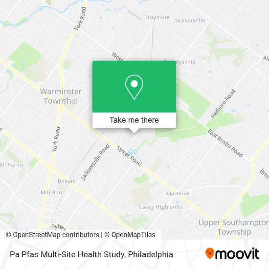 Pa Pfas Multi-Site Health Study map