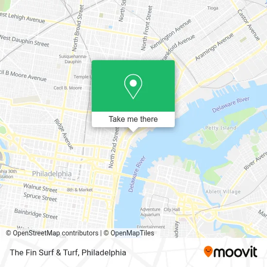 The Fin Surf & Turf map