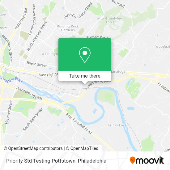 Priority Std Testing Pottstown map