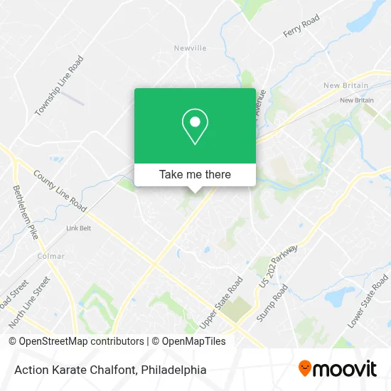 Action Karate Chalfont map