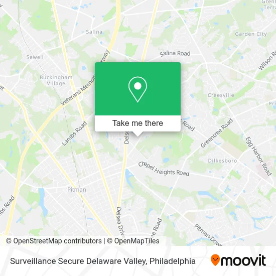 Surveillance Secure Delaware Valley map