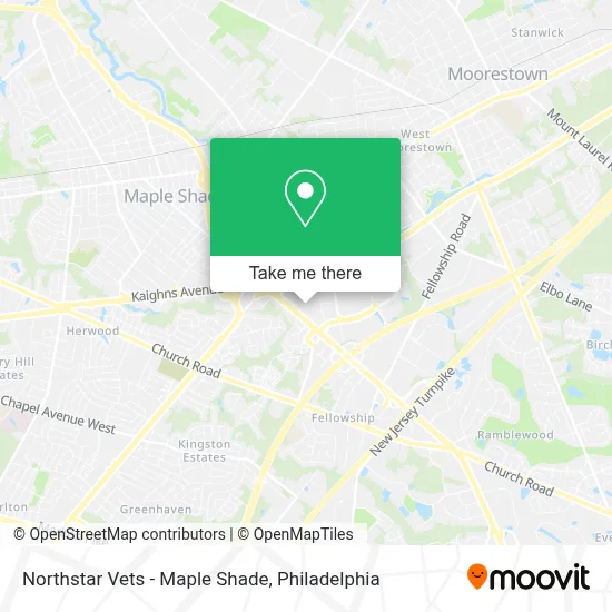 Northstar Vets - Maple Shade map