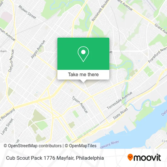 Cub Scout Pack 1776 Mayfair map