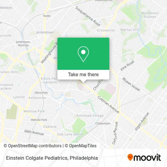 Einstein Colgate Pediatrics map