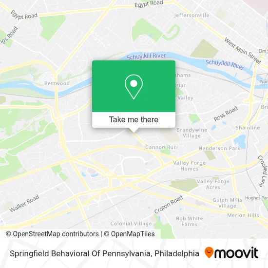 Springfield Behavioral Of Pennsylvania map