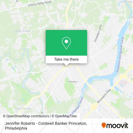 Jennifer Roberts - Coldwell Banker Princeton map