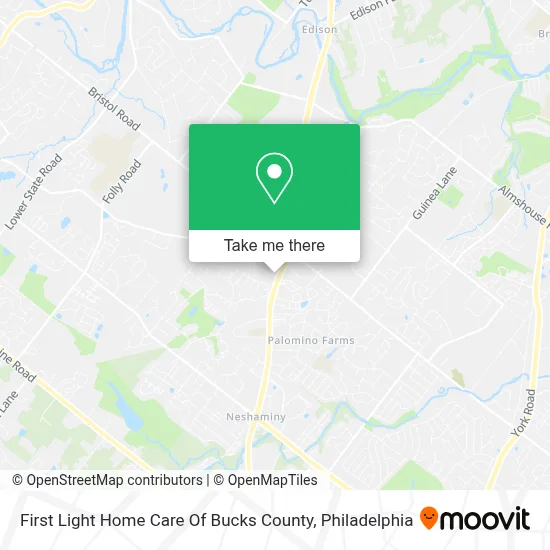 First Light Home Care Of Bucks County map