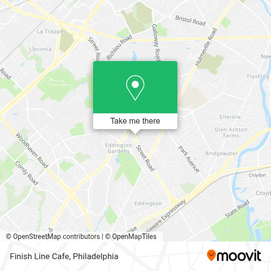 Finish Line Cafe map