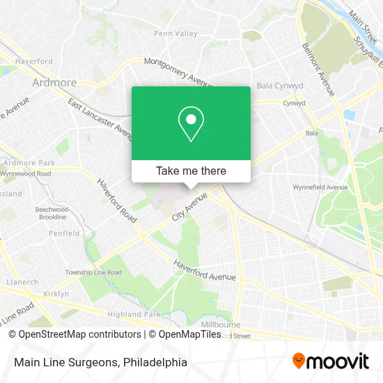 Main Line Surgeons map