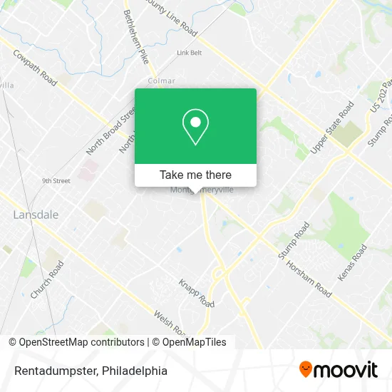 Rentadumpster map