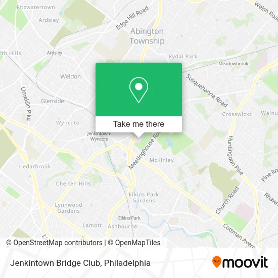 Jenkintown Bridge Club map
