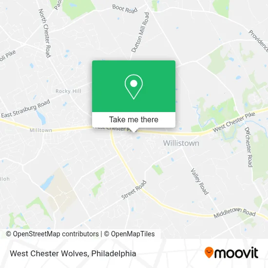 West Chester Wolves map
